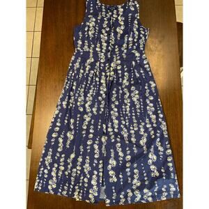 Chadwick Cottage Core Prairie Peasant Ms. Frizzle Dress Women 16 Floral Button